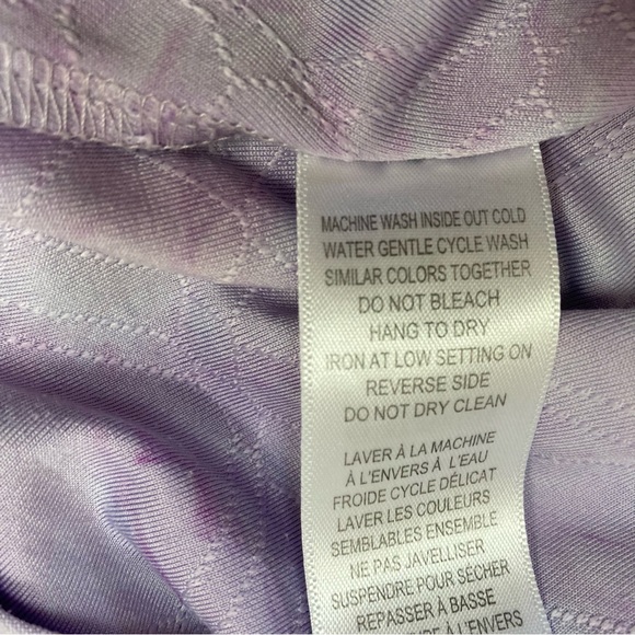 Ricki’s Size XL Purple Tank Top V Neck 1/2 Button Front - Picture 7 of 7